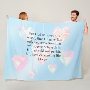 John 3:16 fleece blanket