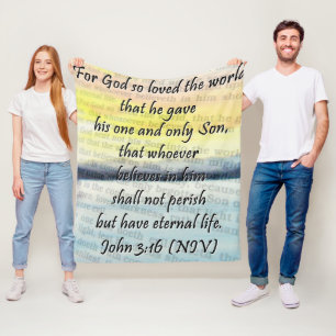 John 3:16 fleece blanket