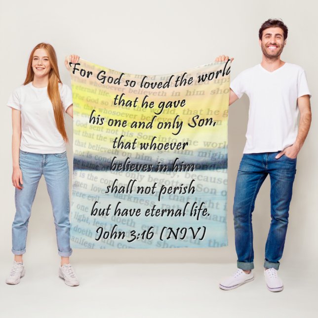 John 3:16 fleece blanket (In Situ)