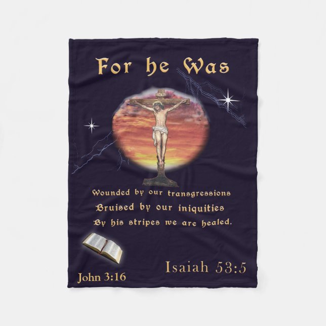 John 3:16 fleece blanket (Front)