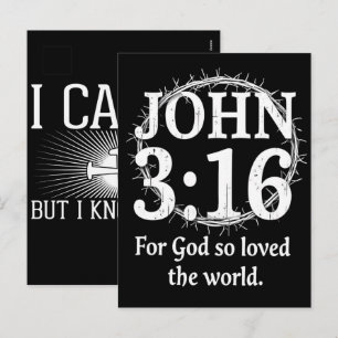 John 3:16 For God So Loved T-Shirt Holiday Postcard