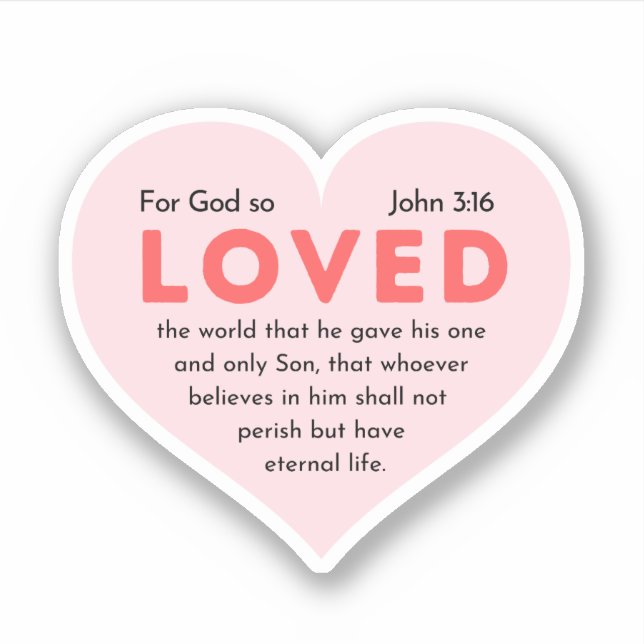 John 3:16 For God so loved the world (Front)