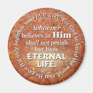 John 3:16 For God So Loved The World Bible Verse Magnet