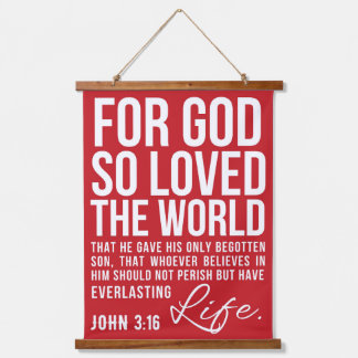 John 3:16 For God so Loved the World Hanging Tapestry