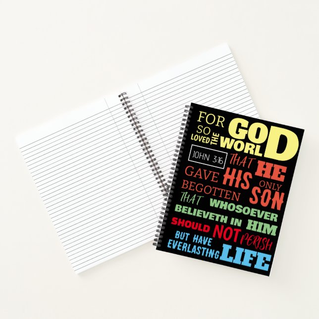 JOHN 3:16 FOR GOD SO LOVED THE WORLD NOTEBOOK (Inside)