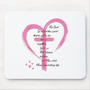 John 3_16 For God So Loved The World Valentines Ch Mouse Mat