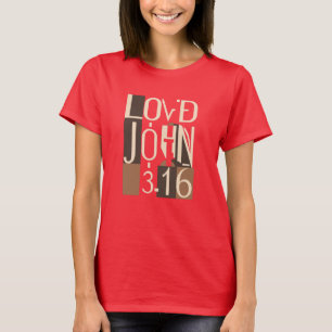 John 3:16 Fragmented Abstraction 1900s Cubism T-Shirt
