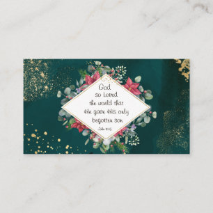 John.3:16 God so Loved the World, Christmas Business Card