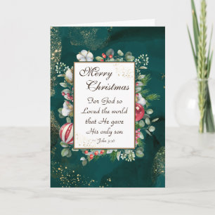 John.3:16 God so Loved the World, Christmas Card
