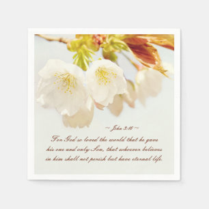 John 3:16 God so loved the world, Scripture Napkin