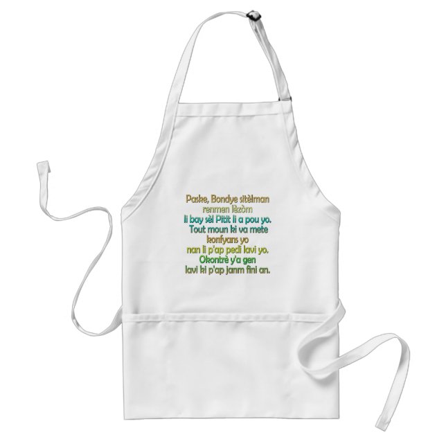 John 3:16 Haitian Creole Standard Apron (Front)