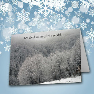 John 3:16 Icy Frost Christmas Card
