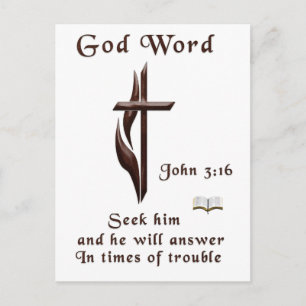 John 3:16 invitation postcard