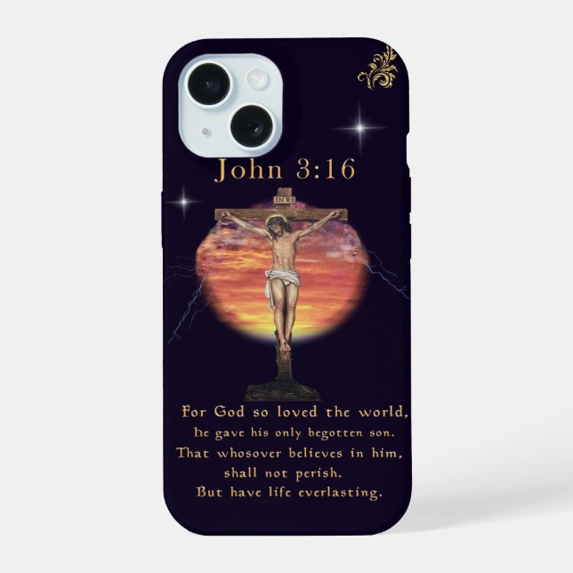 John 3:16 iPhone 15 case (Back)