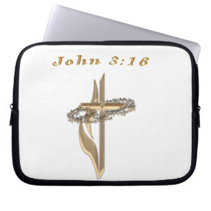 John 3:16 items laptop sleeve