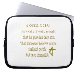 John 3:16  items laptop sleeve