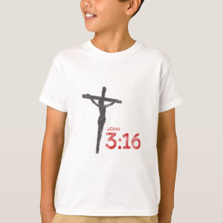 John 3:16 Jesus Crucifix Bible Verse T-Shirt