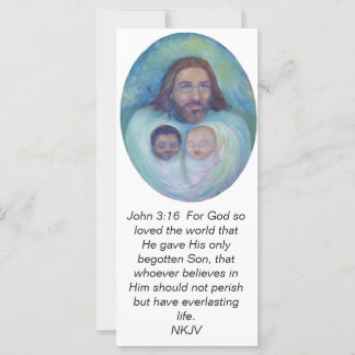 John 3:16 Jesus Loves You and Me scripture card