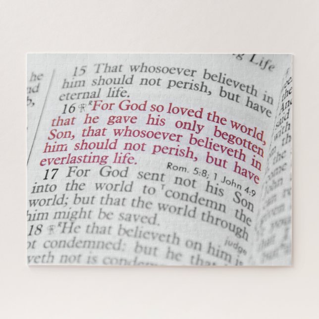 John 3:16 jigsaw puzzle (Horizontal)