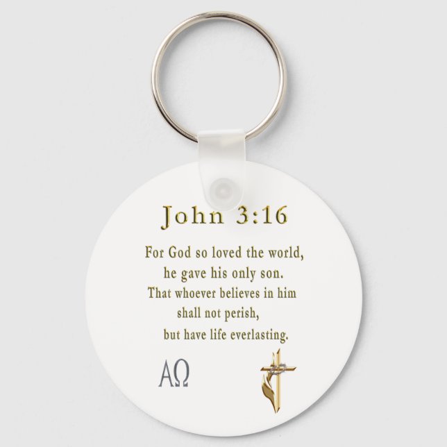 John 3:16 key ring (Front)