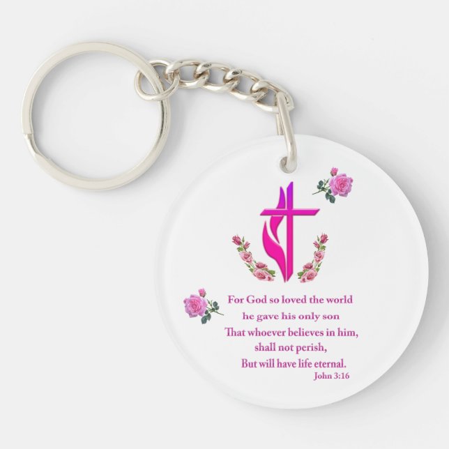 John 3:16 key ring (Front)