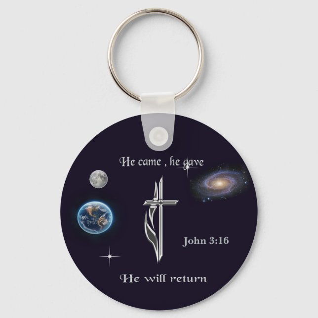 John 3:16  key ring (Front)