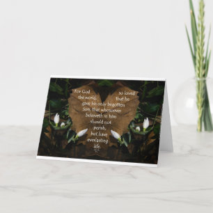 john 3:16 king james on heart leaf card