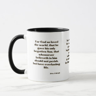 John 3:16 KJV Bible Verse Two-Tone Mug