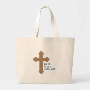 John 3:16 large tote bag