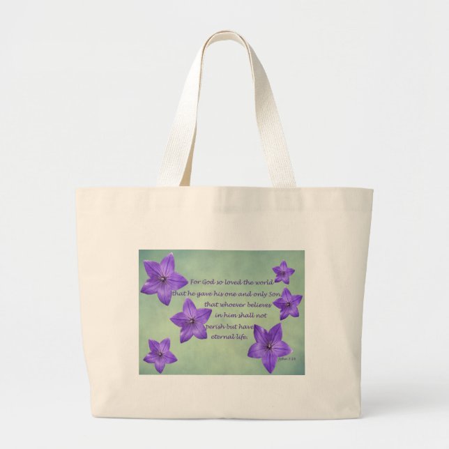 John 3:16 large tote bag (Front)