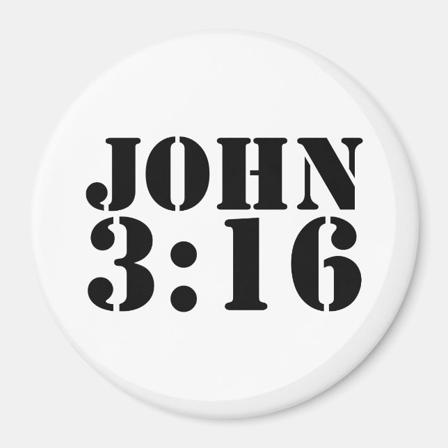 JOHN 3:16 Magnet for fridge or car  (Front)