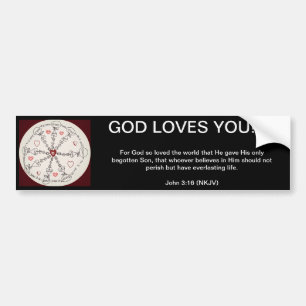John 3:16 Mandala Bumper Sticker