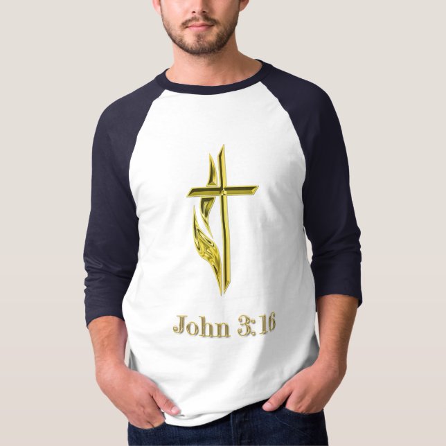 John 3:16 mens t-shirts (Front)
