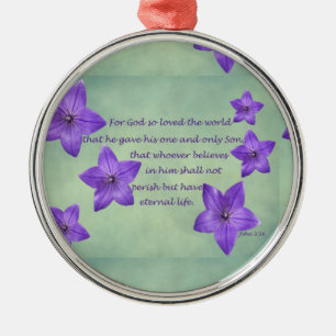 John 3:16 metal tree decoration