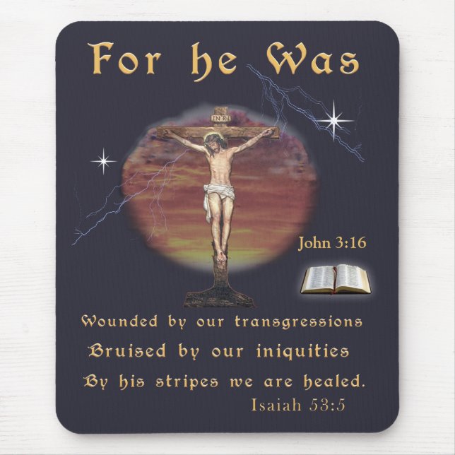 John 3:16 mouse mat (Front)