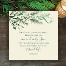 John 3:16 Personalised Christian Modern Christmas