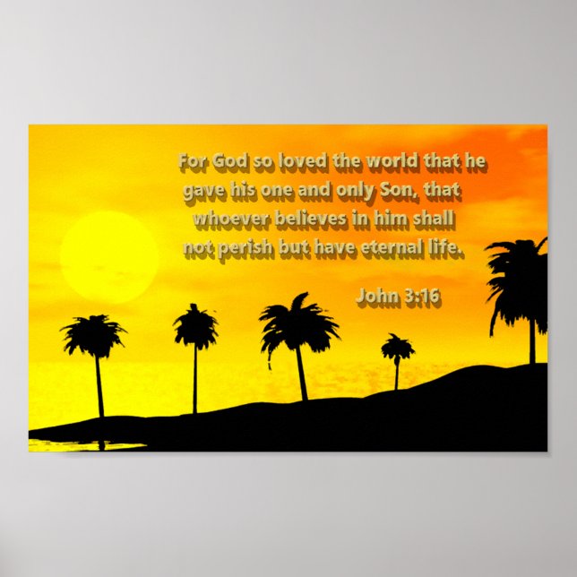 John 3: 16 poster (Front)