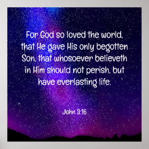 John 3:16  poster