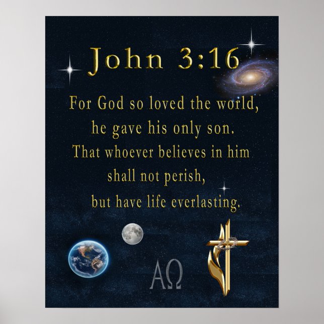 John 3:16 poster (Front)