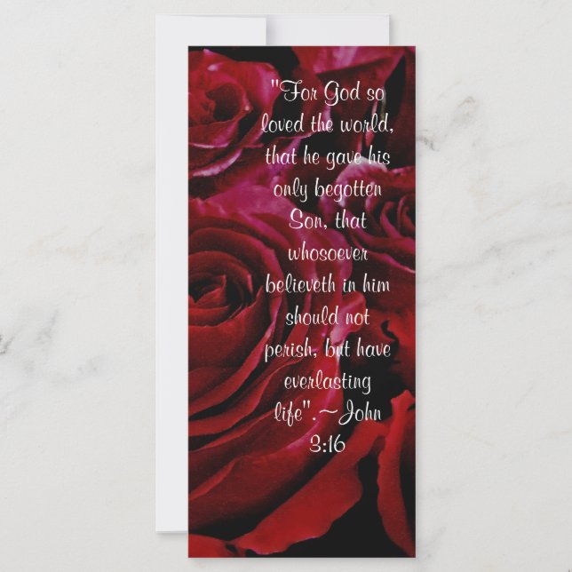 John 3:16 roses rack card (Front)