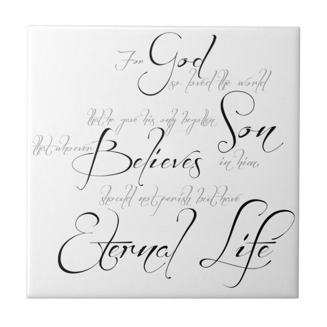 John 3:16 script tile (Front)