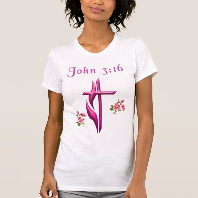 John 3:16 scripture T-Shirt (Front)
