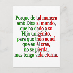 John 3:16 Spanish Postcard