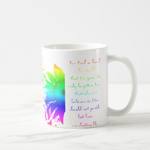 John 3:16 sunflower coffee mug