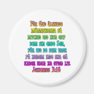 John 3:16 Swedish Magnet