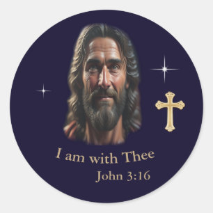 John 3:16 T-Shirt Classic Round Sticker