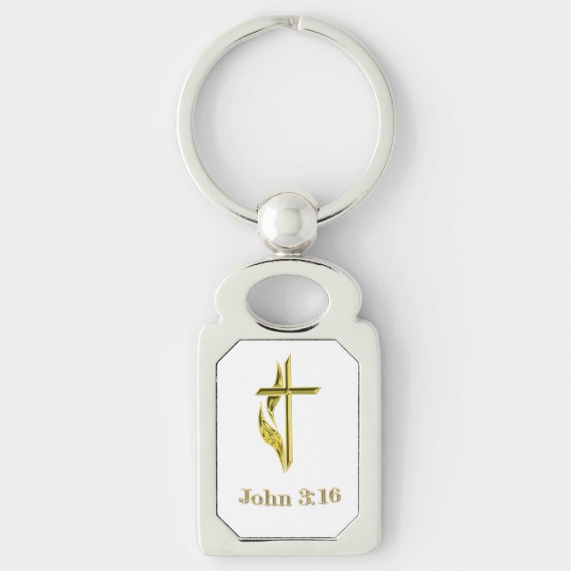 John 3:16 t-shirts and more key ring (Front)