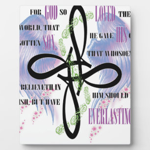 John 3:16 tattoo design plaque