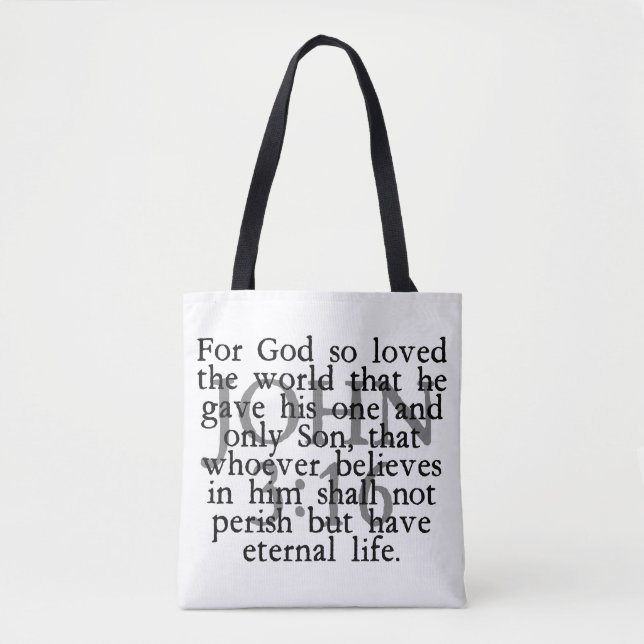John 3:16 tote bag (Front)