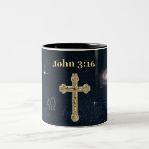 John 3:16 Two-Tone coffee mug